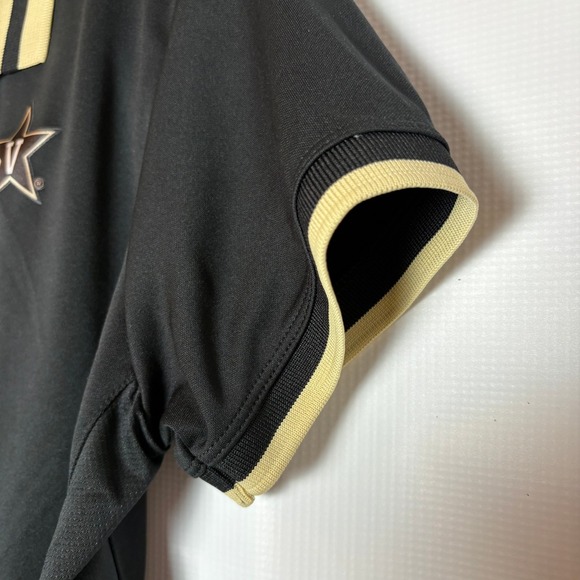 Nike Dri Fit Vanderbilt Commodores Polo Womens XL Black Gold Athletic Vandy Golf - Picture 5 of 11